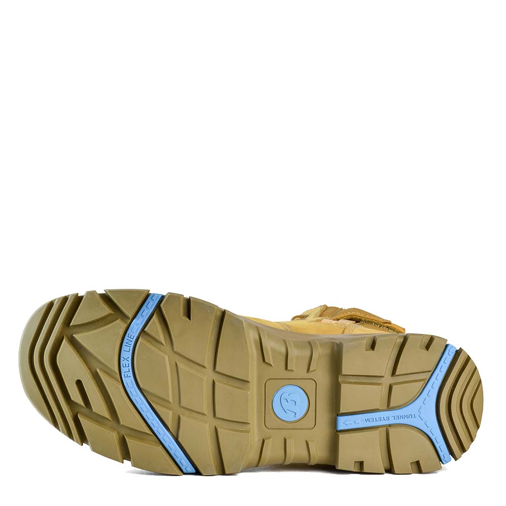 Bata Bazza Scuff Cap Mid Cut Zip Lace Safety Boots Wheat View 6