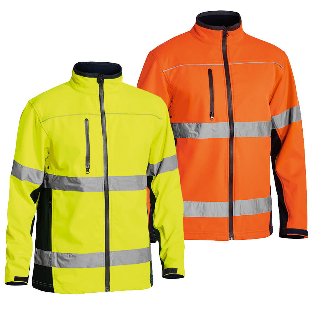 Bisley BJ6059T Hi-Vis Taped Breathable Soft Shell Jacket