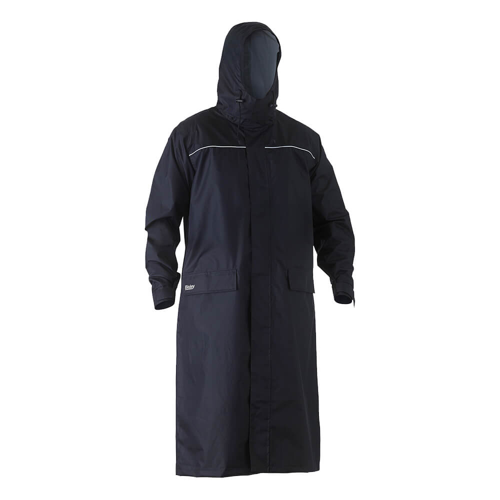 Bisley BJ6962 Long Rain Coat Back Front Hood Up