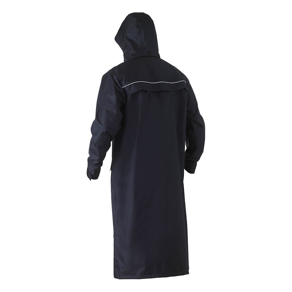 Bisley BJ6962 Long Rain Coat Back Front Hood Down