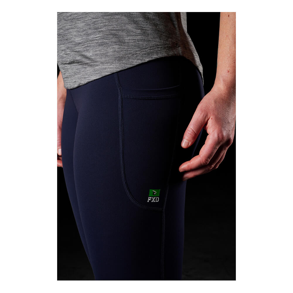 FXD WP9W Womens Full Length Legging Navy Detail 2