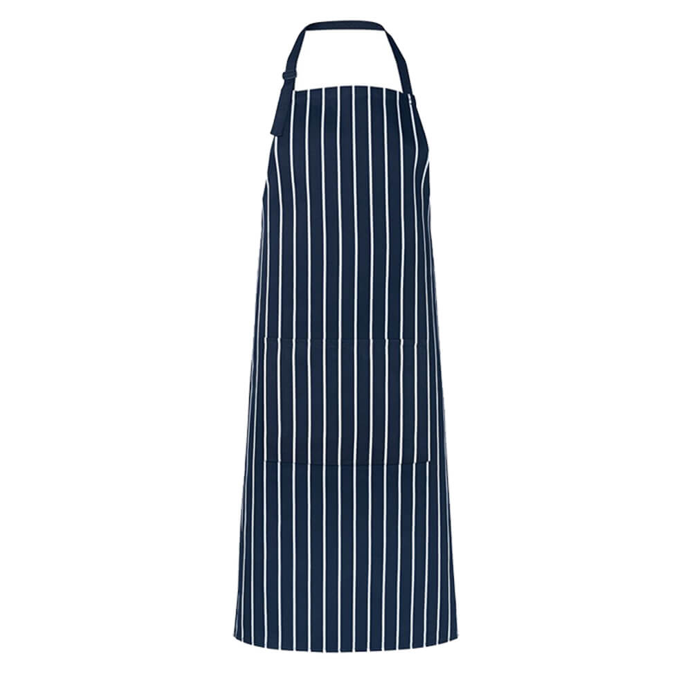 JB's Wear 5BS Striped Bib Apron Navy