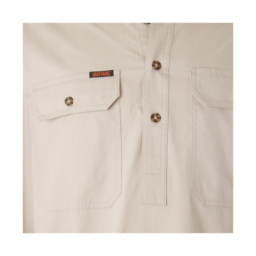 Mustang Signature Y04004 Mens Closed Front Shirt Pebble Pocket Logo
