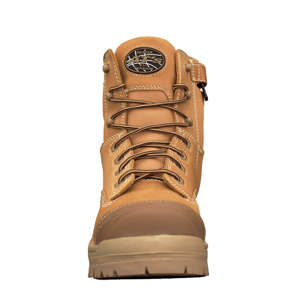 Oliver AT 45 632Z Lace Up Zip Side Composite Cap Boots Wheat Worklocker Toowoomba