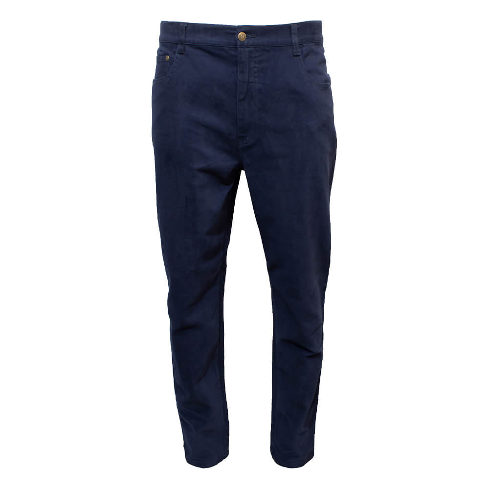 Pilgrim 1150 Mens 5 Pocket Western Moleskin Jean Navy Front