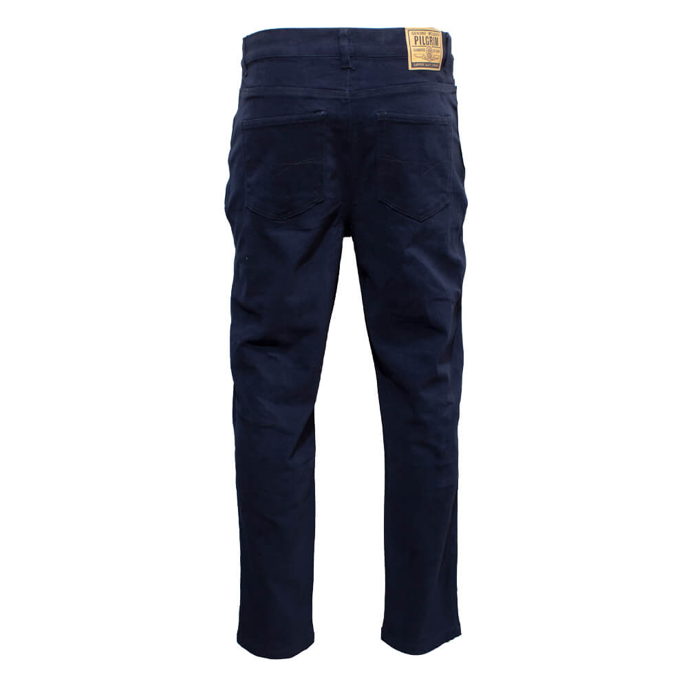 Pilgrim 1150 Mens 5 Pocket Western Moleskin Jean Navy Back
