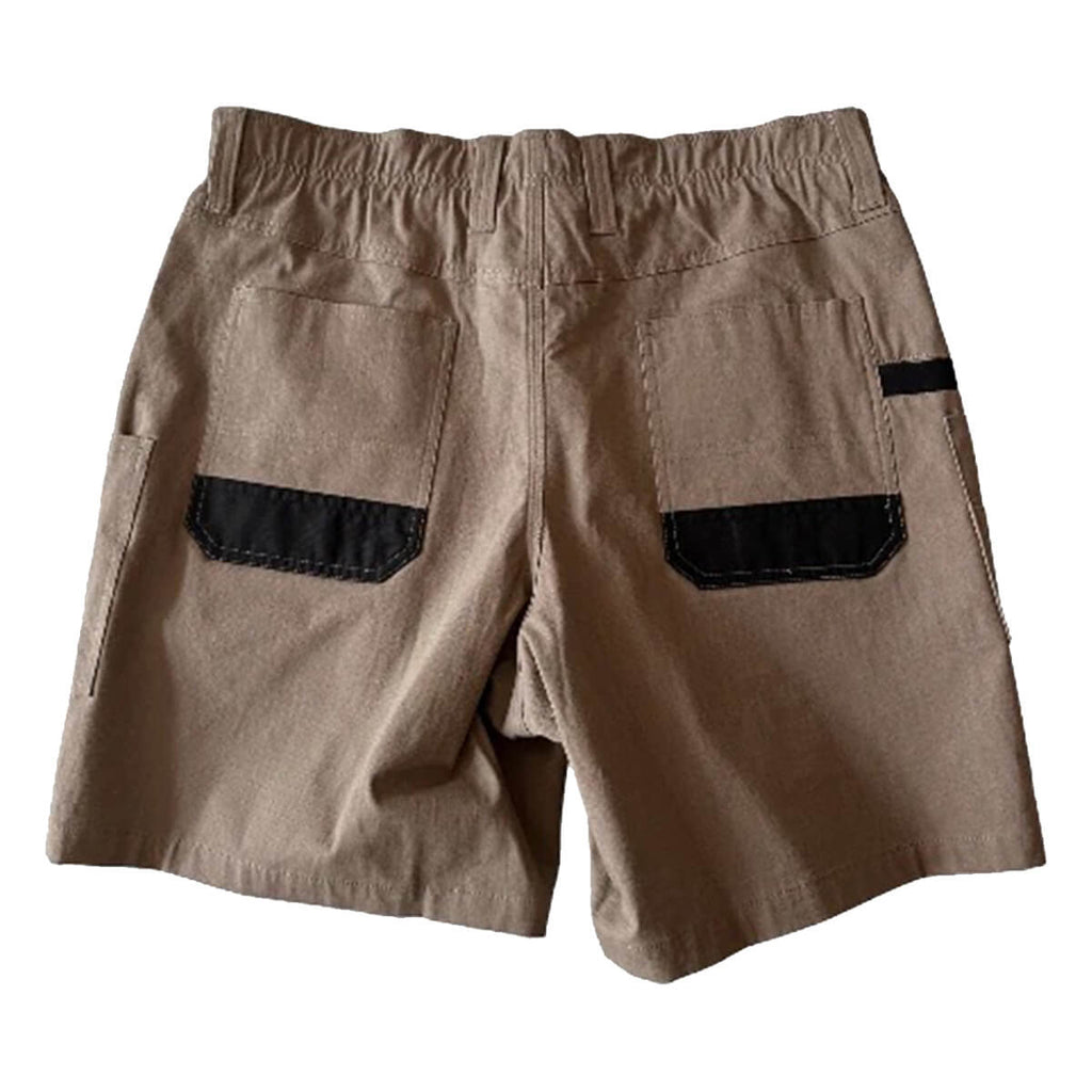 Pilgrim 4620 Mens Stretch Utility Work Short Khaki Back