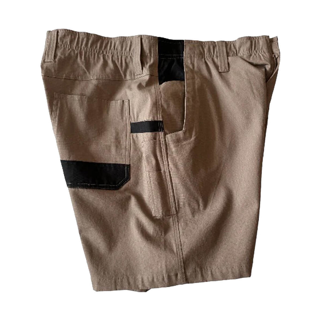 Pilgrim 4620 Mens Stretch Utility Work Short Khaki Folded