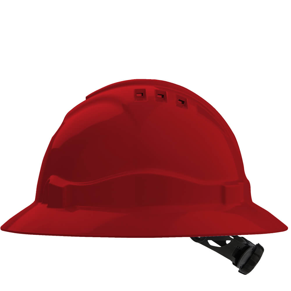 Pro Choice HHV6FB Full Brim Vented Hard Hat Red