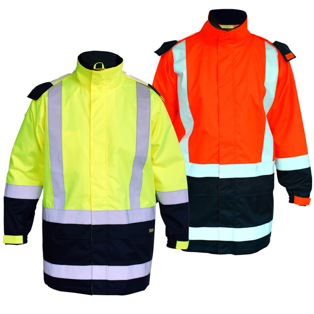 Bisley BJ6966T Hi-Vis Taped Rain Jacket