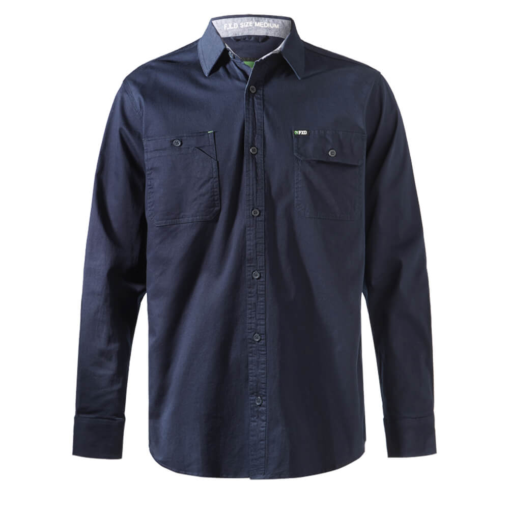 FXD Workwear LSH1 Navy Front