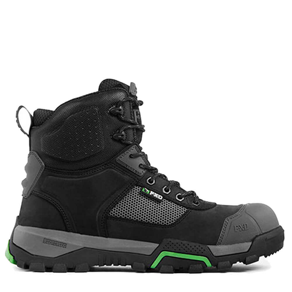 FXD FXWB1 6" Lace Zip Scuff Nubuck Comp Boots Black